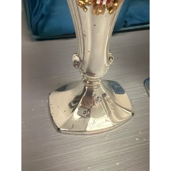 Vintage Silver Plated Salt and Pepper Shakers LA FRANCE REG Made in USA SPC 833 - Picture 3 of 10